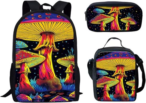 3 in 1 Black Cat Animal Print Backpack Set with Lunch Box and Pencil Case in Saudi Arabia