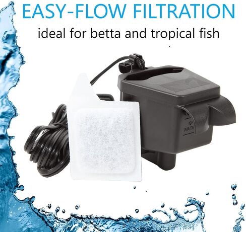 Koller Products AquaView 2-Gallon Plastic 360 Aquarium with Power Filter & LED Lighting for Tropical Fish - Betta Fish in Saudi Arabia