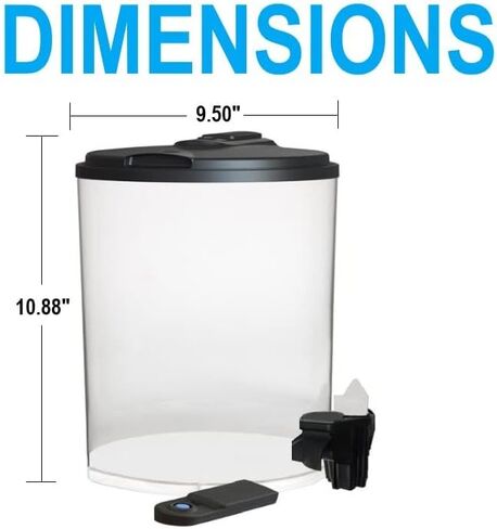 Koller Products AquaView 2-Gallon Plastic 360 Aquarium with Power Filter & LED Lighting for Tropical Fish - Betta Fish in Saudi Arabia