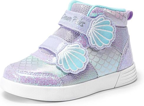 DREAM PAIRS Girls Shoes Toddler Sneakers Kids High Top Shoes with Hook and Loop Storybook Casual Walking Shoes in Kuwait