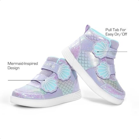 DREAM PAIRS Girls Shoes Toddler Sneakers Kids High Top Shoes with Hook and Loop Storybook Casual Walking Shoes in Kuwait