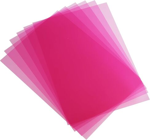 أغطية ربط PVC شفافة مقاس 12 مل من باتيكل، 15 قطعة من واقي الرؤية الأمامية غير مثقوب بحجم حرف A4 للعرض التقديمي والتقرير والورق ومستندات توريد مكتب الأعمال، وردي شفاف in Saudi Arabia