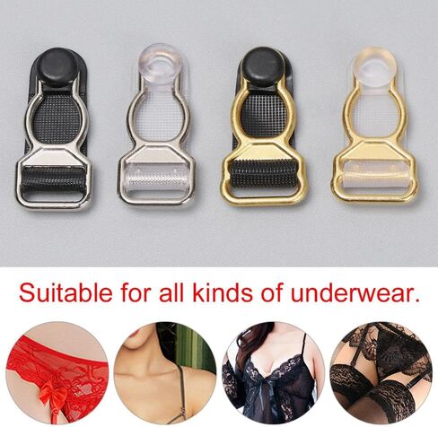 30pcs 0.47inch Plastic Black Corset Leg Garter Belt Clip Hooks Suspender Ends Hosiery Stocking Grips Suspender Clips(0.47inch,Black Silver) in Saudi Arabia
