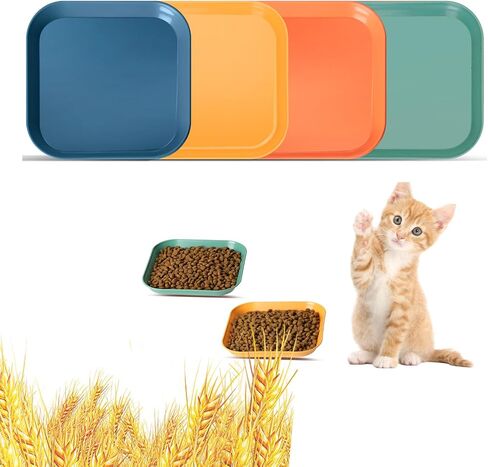 16 Pieces Cat Food Bowl Set, 6 inch Whisker Fatigue Free Cat Bowls,Small Flat Cat Dish, Shallow Pet Feeding Dish or Plate for Cats and Small Dogs (8 Colours) in Saudi Arabia