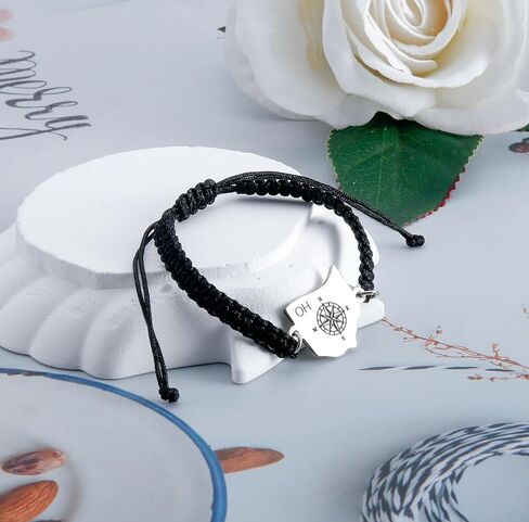 Fifty State Bracelet Expandable Travel Bracelet Country Map Charm Jewelry Gift for Women Teens Best Friend Bracelet New Begining Gifts﻿ With Jewelry Box in Saudi Arabia