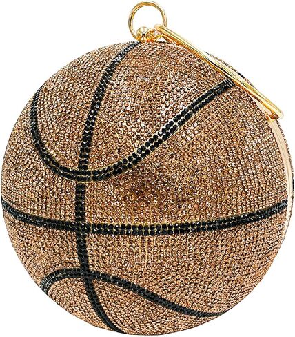 محفظة مخلب كرة السلة مع محفظة لعب كرة بلينغ من حجر الراين للنساء in Kuwait