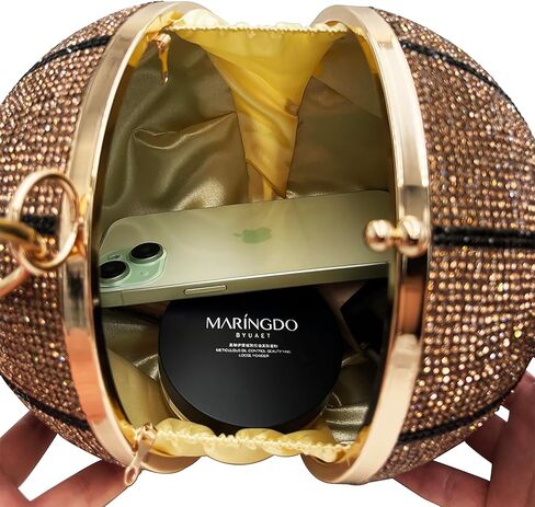 محفظة مخلب كرة السلة مع محفظة لعب كرة بلينغ من حجر الراين للنساء in Kuwait