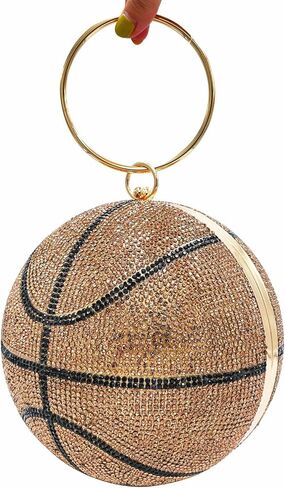 محفظة مخلب كرة السلة مع محفظة لعب كرة بلينغ من حجر الراين للنساء in Kuwait