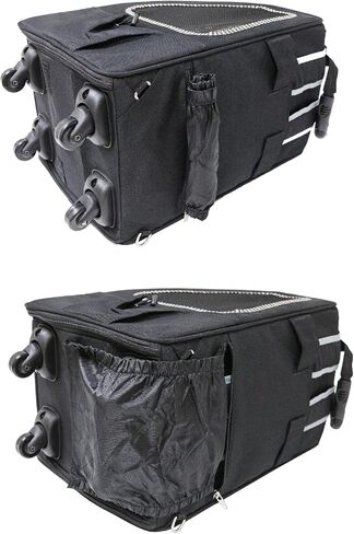 Petique 5-in-1 PET Carrier, Features: Rolling, Top Handle, Backpack, Luggage Attachment, Car Seat All in ONE for Small to Medium Dog, Cat, Bunny, Supports Pets up to 25LBS - Pepper in Saudi Arabia