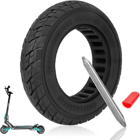 إطار سكوتر ulip 8.5x2(50-134) صلب بديل للعجلات الأمامية والخلفية لدراجات VSETT 9 9+ ZERO 9 Inokim Light 2 سكوتر باللون الأسود in Kuwait
