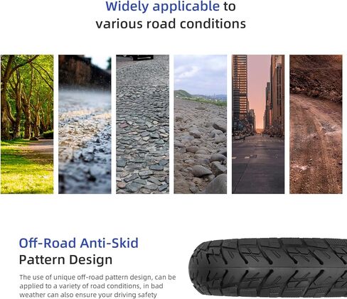 إطار سكوتر ulip 8.5x2(50-134) صلب بديل للعجلات الأمامية والخلفية لدراجات VSETT 9 9+ ZERO 9 Inokim Light 2 سكوتر باللون الأسود in Kuwait