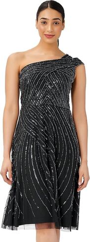 Adrianna Papell Women's Beaded One Shoulder Dress in Saudi Arabia