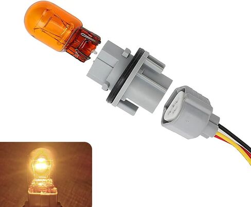 مجموعة واحدة من لمبة الإضاءة الأمامية للسيارة موصل مقبس لمبة إشارة الانعطاف، لمبة هالوجين مضادة للماء عالية السطوع ومضادة للأشعة فوق البنفسجية مع حزام تمديد، متوافقة مع نيسان روج ألتيما باثفايندر (رمادي) in Kuwait