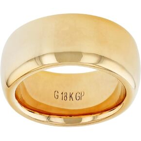 18k Yellow Gold Over Bronze Ring - Gold Band for Men and Women - Gold Wedding Band - 18k Gold - Chunky Gold Band - Gold Band Ring for Women - Classic Gold Ring for Women - Gold Rings for Men