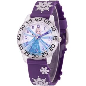Disney Frozen Kids' Plastic Time Teacher Analog Quartz Plastic Strap Watch