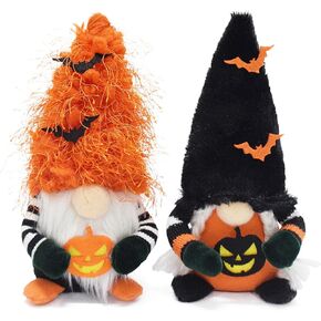 ديكورات جنوم الهالوين، قطعتان من زخارف الخفافيش المصنوعة يدويًا من تومتي السويدية، دمية قزم قطيفة من نيسيه جنوم الرائعة لحفلات الهالوين وديكور المنزل والمكتب in Kuwait