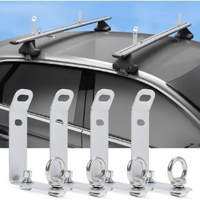 (4 Pack) Load Stops Replacement T-Slot Truck Cross Bar, Stainless Roof Rack Accessories for Ladder Firewood Skis Snowboard Kayak