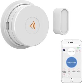WeHere Wi-Fi Bridge (W100) ومستشعر الباب وصندوق المفاتيح الذكي المناسب وصندوق الطرود الذكي، وتسجيل حالة فتح/إغلاق الباب