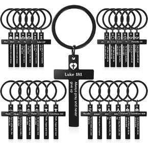 45 Pcs Christian Cross Keychain Bulk 15 Styles Bible Verse Keychain Stainless Steel Religious Inspirational Gifts in Kuwait