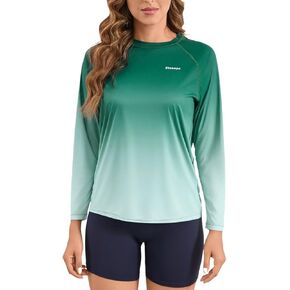 Rash Guard for Women UPF 50+ Long Sleeve Shirts Surfing Swimming Tops Lightweight