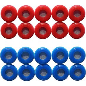 10 Pair of Polyurethane Screened Gladhand Seals, Red/Blue