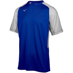 قميص بيسبول Mizuno Youth Aerolite Crew، رمادي ملكي، مقاس كبير
