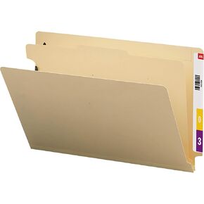 Smead End Tab Classification File Folder, 2 Dividers, 2" Expansion, Legal Size, Manila, 10 per Box (29835)