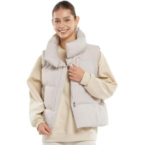 Women's Puffer Vest, Sleeveless Bubble Winter Vests Outerwear with Pockets, Casual Versatile Padded Warm Puffy Gilet
