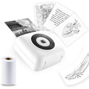 Mini Sticker Printer - Mini Printer Sticker Maker, Mini Thermal Sticker Printer Bluetooth CP1, No Require Track Data. Used for Note, List, Journal.