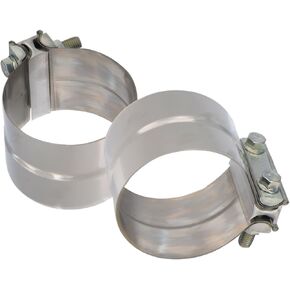 2-1/2 Inch Exhaust Clamp, Lap Joint Band Clamp Stainless Steel for Clamping 2.5" OD to 2.5" ID Pipes
