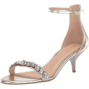 Jewel Badgley Mischka Women's Dash Sandal, Silver, 9 M US
