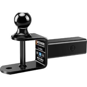 METOWARE ATV/UTV Trailer Hitch 3-in-1 Towing Ball Mount with 2 Inch Ball Hitch Rated 3500 LBS, Fits 2-Inch Receiver, 5/8-inch Pin Hole