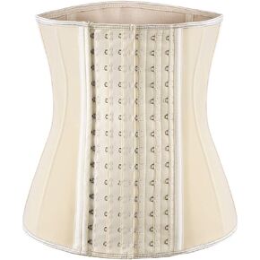 ECOWALSON Waist Trainer for Women Corset Cincher Body Shaper Girdle Trimmer with Steel Bones Extender