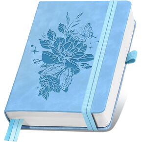 Lined Journal Notebook 365 Pages, A5 Leather Journals for Writing Women & Men, Hardcover Notebook with 100GSM Thick Paper, Daily Journal Notebook for Travel, Work, School, Note Taking, College Ruled