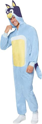 Spirit Halloween Bluey Adult Bandit Heeler Costume | Officially Licensed | Group Costume | Jumpsuit Outfit | Easy Costume in Saudi Arabia