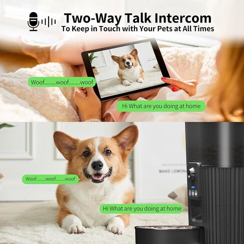 وحدة تغذية تلقائية للقطط مع كاميرا، وحدة تغذية للقطط بتقنية WiFi مع رؤية ليلية للفيديو بدقة 1080 بكسل عالية الدقة، وحدة تغذية تلقائية للحيوانات الأليفة للقطط والكلاب، التحكم عن بعد في التطبيقات، تسجيل الصوت والفيديو، موزع طعام القطط في الوقت المناسب in Kuwait