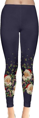 CowCow Womens Stretchy Tights Christmas Xmas Snowman Santa Penguins Snowflakes Winter Leggings, XS-5XL in Saudi Arabia