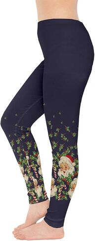 CowCow Womens Stretchy Tights Christmas Xmas Snowman Santa Penguins Snowflakes Winter Leggings, XS-5XL in Saudi Arabia