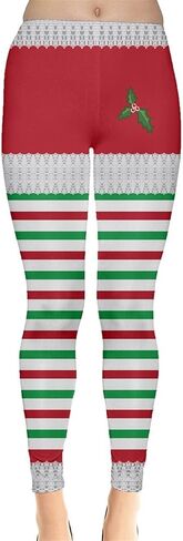 CowCow Womens Stretchy Tights Christmas Xmas Snowman Santa Penguins Snowflakes Winter Leggings, XS-5XL in Saudi Arabia