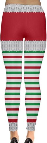 CowCow Womens Stretchy Tights Christmas Xmas Snowman Santa Penguins Snowflakes Winter Leggings, XS-5XL in Saudi Arabia