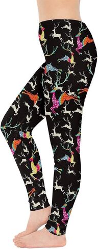 CowCow Womens Stretchy Tights Christmas Xmas Snowman Santa Penguins Snowflakes Winter Leggings, XS-5XL in Saudi Arabia