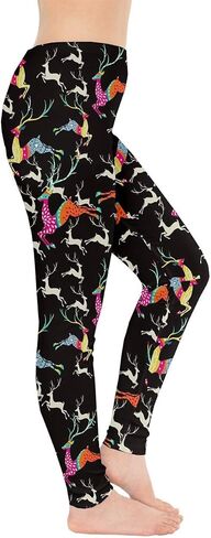 CowCow Womens Stretchy Tights Christmas Xmas Snowman Santa Penguins Snowflakes Winter Leggings, XS-5XL in Saudi Arabia