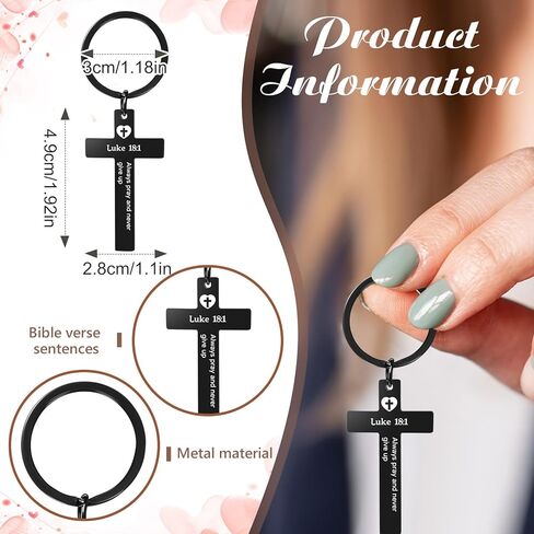 45 Pcs Christian Cross Keychain Bulk 15 Styles Bible Verse Keychain Stainless Steel Religious Inspirational Gifts in Kuwait