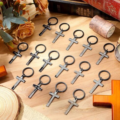 45 Pcs Christian Cross Keychain Bulk 15 Styles Bible Verse Keychain Stainless Steel Religious Inspirational Gifts in Kuwait