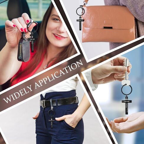 45 Pcs Christian Cross Keychain Bulk 15 Styles Bible Verse Keychain Stainless Steel Religious Inspirational Gifts in Kuwait