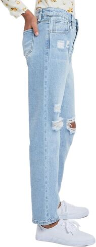 YMI Girls Selena Dream Button Fly Straight Leg Hybrid Jeans in Saudi Arabia