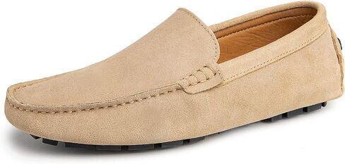 Go Tour Mens Handmade Suede Leather Casual Loafers Shoes in Saudi Arabia