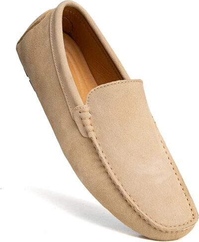 Go Tour Mens Handmade Suede Leather Casual Loafers Shoes in Saudi Arabia