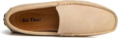 Go Tour Mens Handmade Suede Leather Casual Loafers Shoes in Saudi Arabia