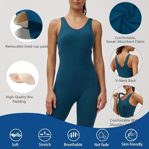 LOVESOFT حللا للنساء بدون ظهر Bodycon ارتداءها طماق السروال القصير للتمرين اليوغا قطعة واحدة in Saudi Arabia